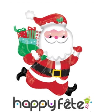Grand ballon de P&egrave;re No&euml;l en aluminium 68x76cm