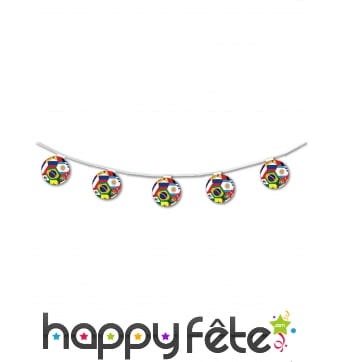 Guirlande ballons de foot pour coupe du monde