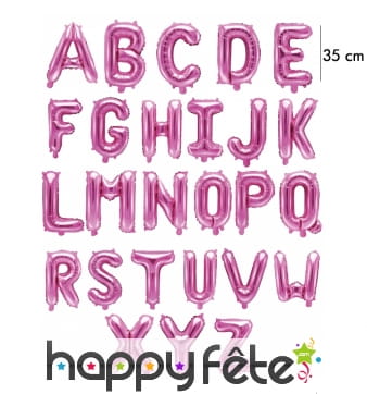 Grand ballon lettre Fuchsia