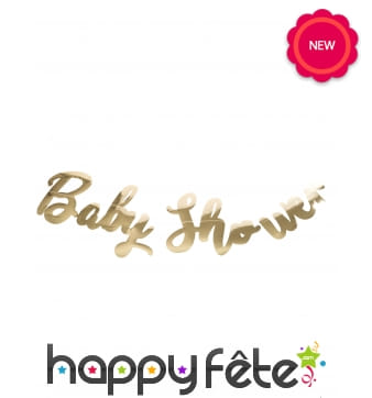 Guirlande Baby Shower de 1m, coloris doré