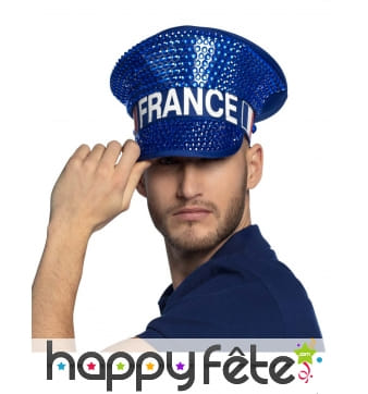 Grande casquette de supporter Français