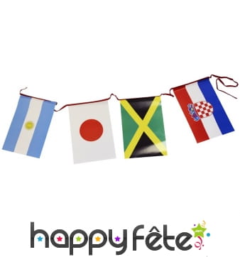 Guirlande coupe du monde de 32 drapeaux