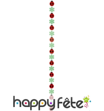 Guirlande coccinelles et fleurs 180 cm
