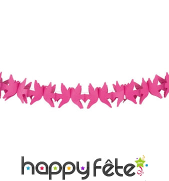 Guirlande colombes fuschia 4 m