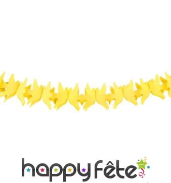 Guirlande colombes jaunes 4 m