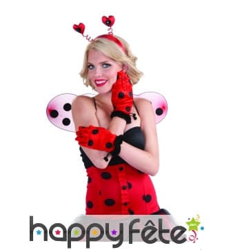 Gants coccinelle rouge à pois