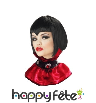 Grand col rouge gothique de vampiresse