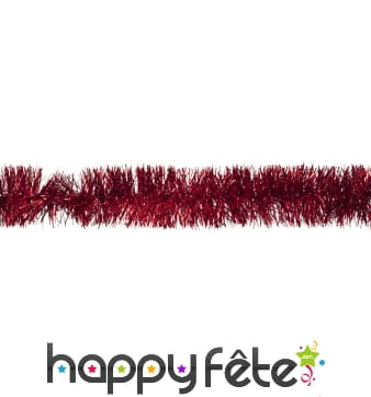 Guirlande chenille rouge de 7cm x 2m