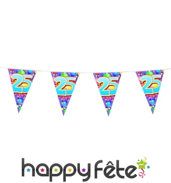 Guirlande d'Anniversaire en plastique chiffre 25