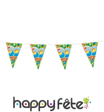 Guirlande d'Anniversaire en plastique chiffre 30