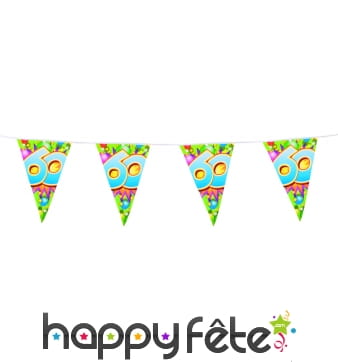 Guirlande d'Anniversaire en plastique chiffre 60