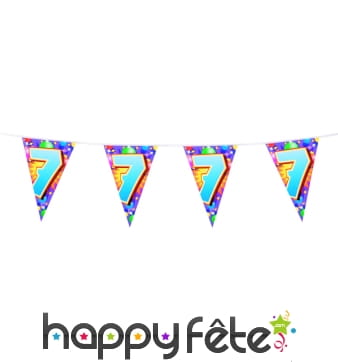 Guirlande d'Anniversaire en plastique chiffre 7