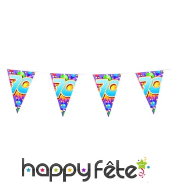 Guirlande d'Anniversaire en plastique chiffre 70