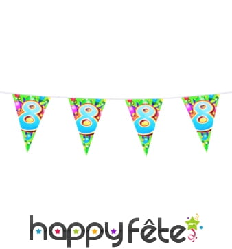 Guirlande d'Anniversaire en plastique chiffre 8