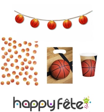 Guirlande de ballons de basket 3,20m
