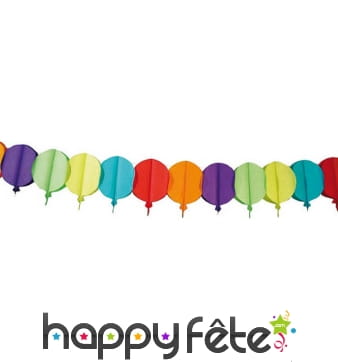 Guirlande de ballons multicolores en papier