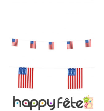 Guirlande de drapeau Américain, 6m