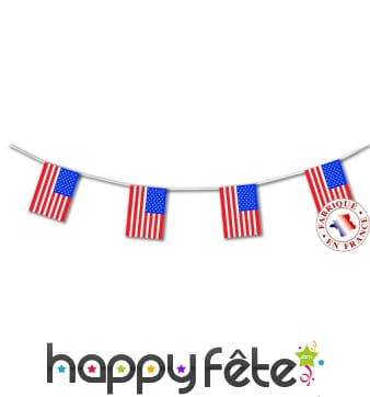 Guirlande de drapeaux USA 4m