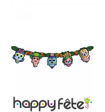 Guirlande Dia de los muertos de 122cm