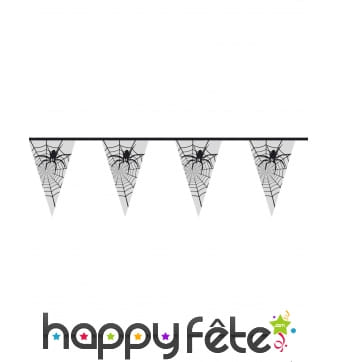 Guirlande de fanions araignées transparents