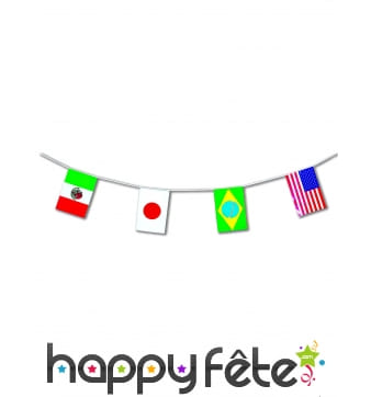 Guirlande de fanions drapeaux du monde