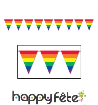 Guirlande de fanions fanions arc-en-ciel, 370cm