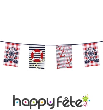 Guirlande de fanions marin, 10 m