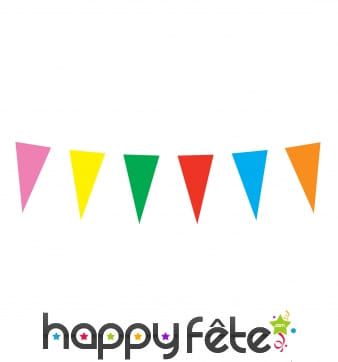 Guirlande de fanions multicolores en papier