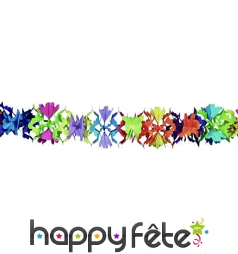 Guirlande de fleurs en papier multicolore, 6m