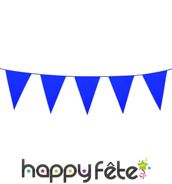 Guirlande de grands pavillons bleus