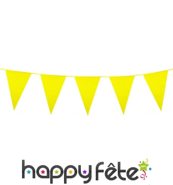 Guirlande de grands pavillons jaunes