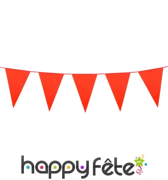 Guirlande de grands pavillons orange