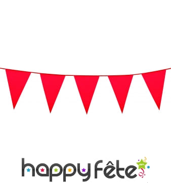 Guirlande de grands pavillons rouge