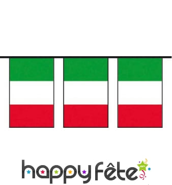 Guirlande drapeau Italien en plastique