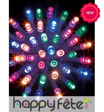 Guirlande de LED multicolores pour extérieur, 10m