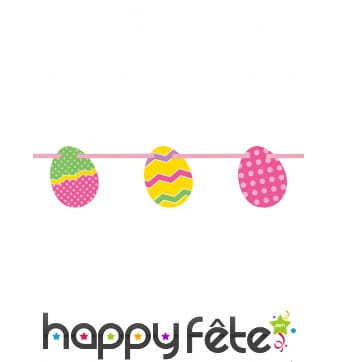 Guirlande d'oeufs de Pâques 196cm