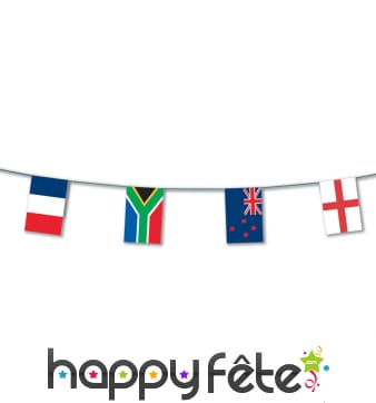 Guirlande de pays coupe du monde rugby