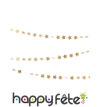 Guirlande de petites étoiles dorées 3m