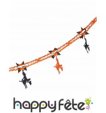 Guirlande de sorcières en papier, 240cm