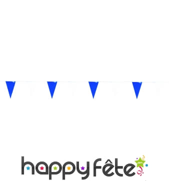 Guirlande de triangles bleu marine et blanc