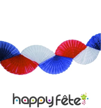 Guirlande éventail drapeaux de la France