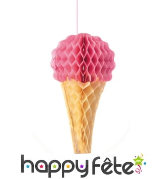 Glace en papier alvéolé de 20cm