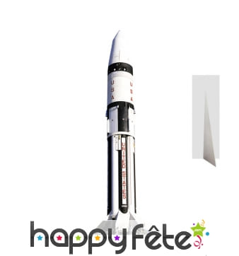 Grande fusée en carton plat