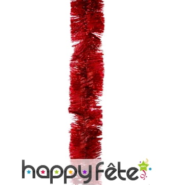 Grosse guirlande chenille rouge de noel