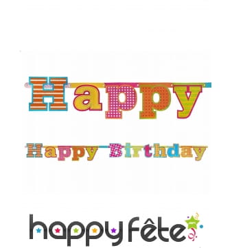 Guirlande Happy Birthday de 166cm