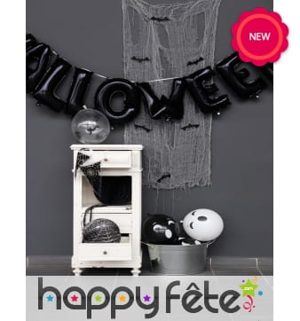 Guirlande Halloween de ballons noirs