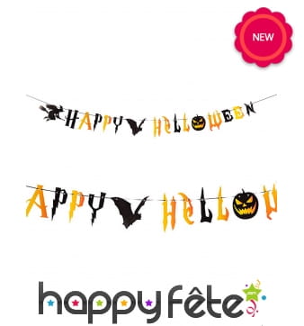 Guirlande Happy Halloween de 2,5m