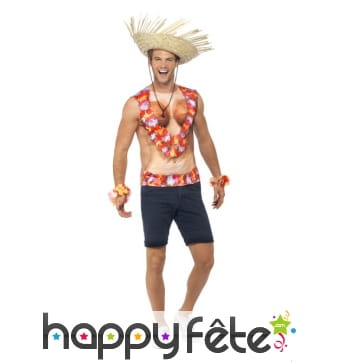 Gilet Hawaien imprimé pour homme