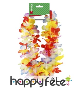 Guirlande Hawaïenne multicolore de 3m