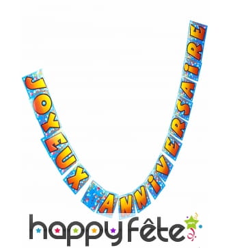 Guirlande Joyeux Anniversaire de 4m